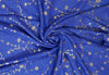 Royal Blue Foil Printed Lawn Scarf