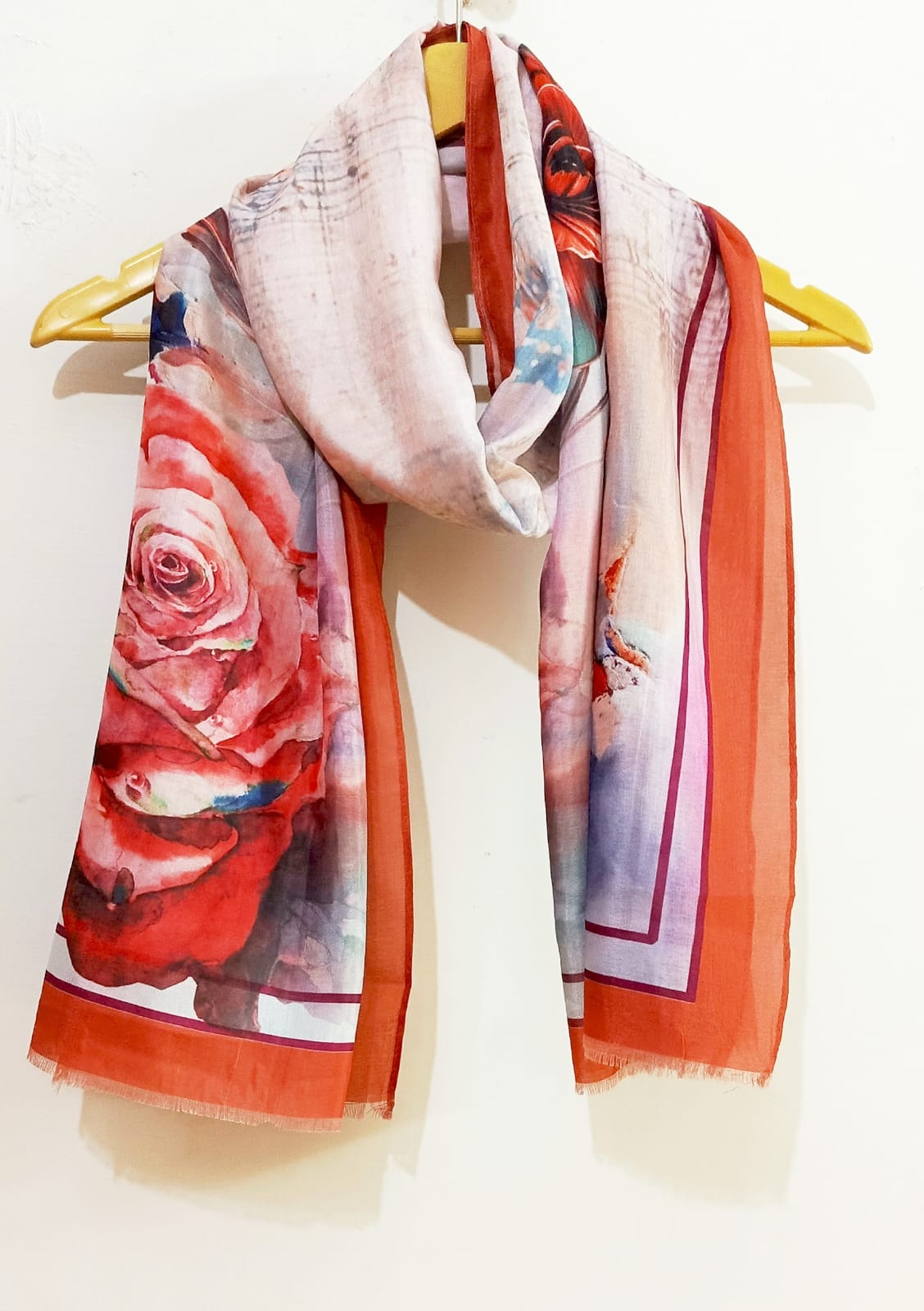 Rosewood Elegance Lawn Scarf