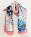 Blue Blossom Elegance Lawn Scarf