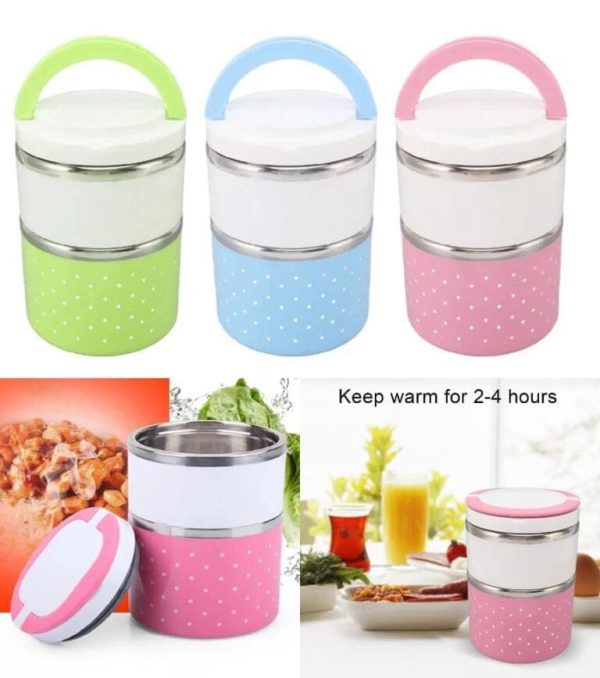 Lunch Box 2 Layer For Kids And Adults (random Color) 750ml