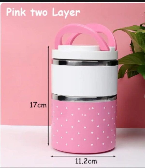 Lunch Box 2 Layer For Kids And Adults (random Color) 750ml