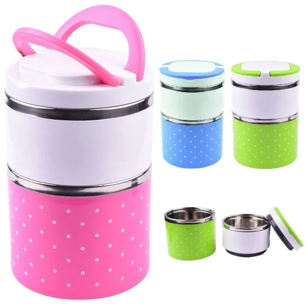 Lunch Box 2 Layer For Kids And Adults (random Color) 750ml