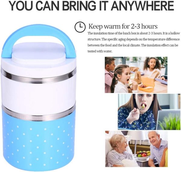 Lunch Box 2 Layer For Kids And Adults (random Color) 750ml