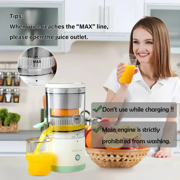 (nw000221) Portable Electric Citrus Juicer Rechargeable Hands | Orange, Lemon Juicer And Squeezer | Juice Extractor | Juice Blender