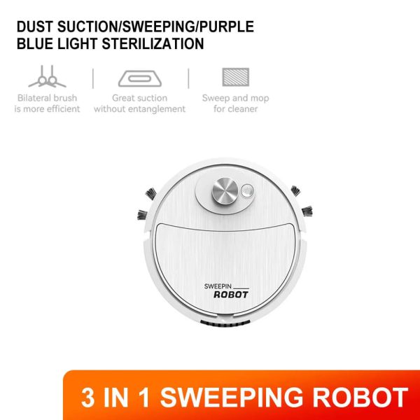 Portable Wireless Smart Mini Sweeping Robot Mopping 3 In1 Rechargeable Cleaning Machine Vacuum Cleaner For Home Office Robot (random Colors)