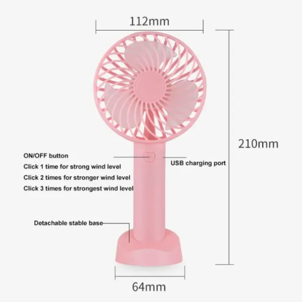 Usb Mini Portable Fan (random Color)